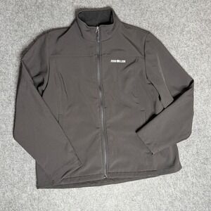 Food Lion Mens XL Softshell Jacket Black Full Zip Fleece Lined Workwear Coat